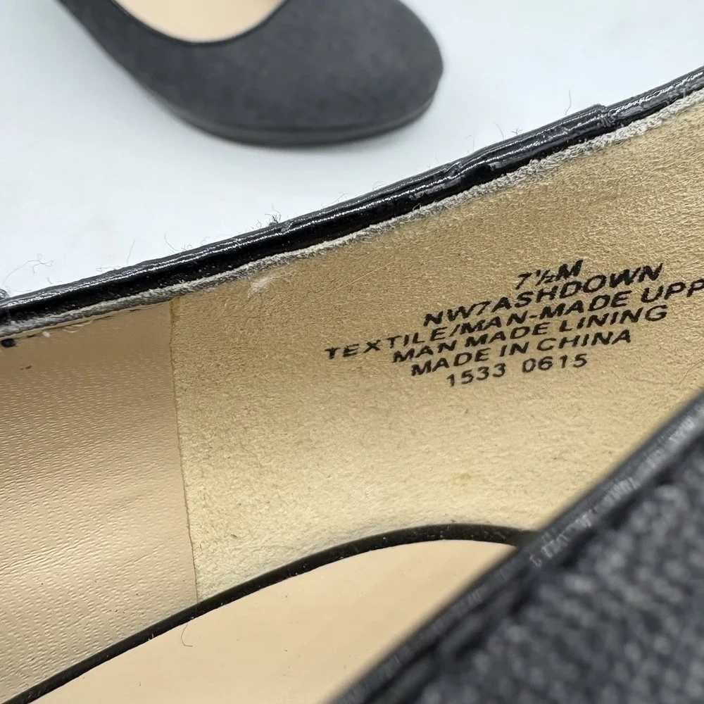 Nine West Shoes Womens Size 7.5 M Ashdown Charcoal Black Gray Heel Pumps‎
